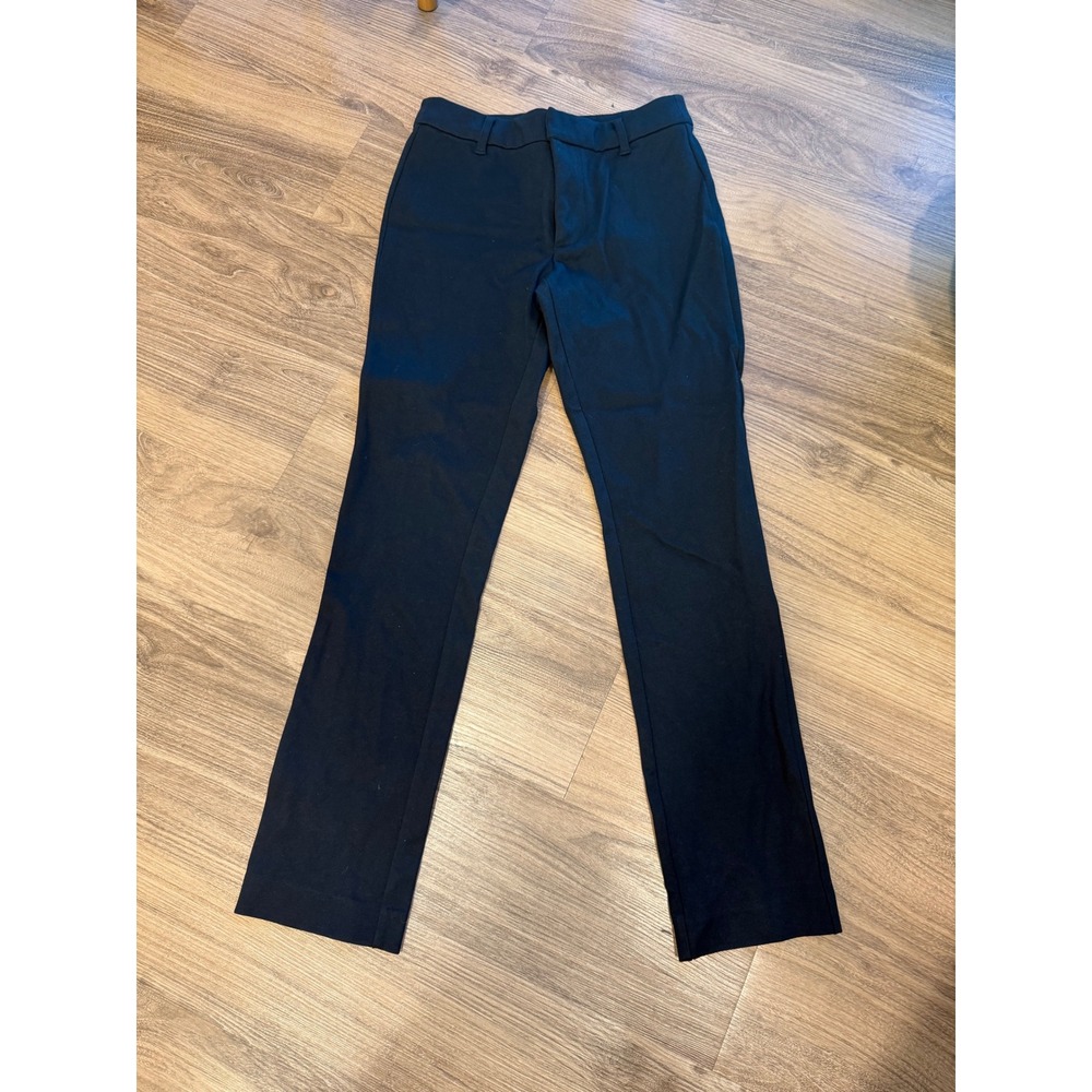 Free People Womens Black Slim Fit Straight Leg Trousers Dress Pants Size 2